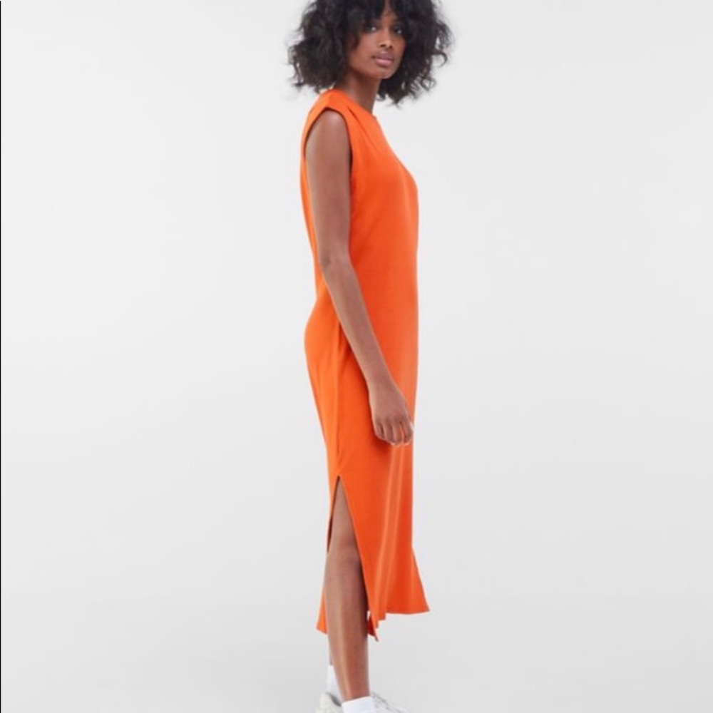 Bershka ribbed midi dress